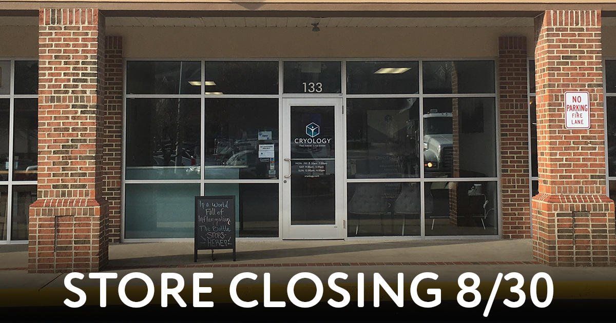 cryologywbc's tweet photo. Cryology Asheville will be closing permanently August 30. The good news is that you still have time to experience our wellness solutions including whole-body cryotherapy, NormaTec compression, and more. Book your appointment today!

https://t.co/XBqq6C8hh0 https://t.co/jZPQbJV8Xt