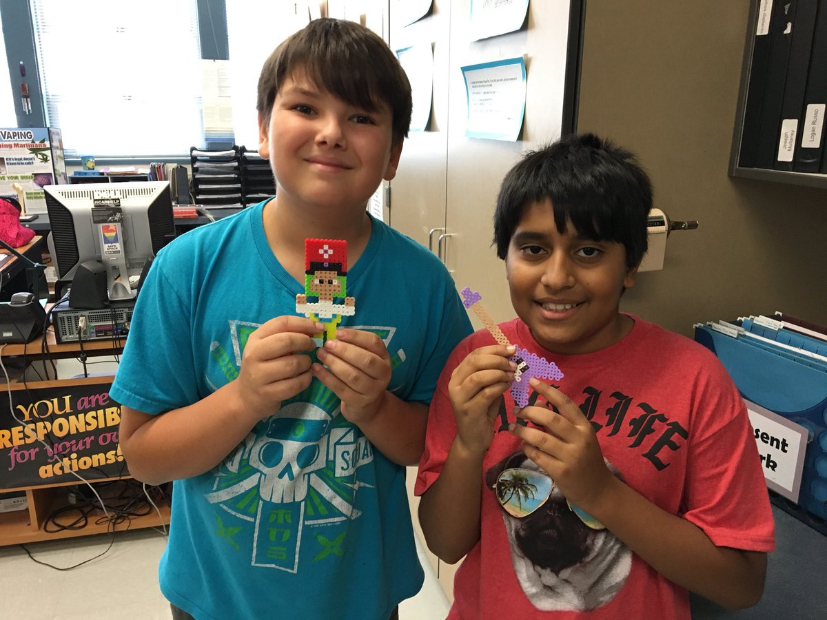 TruesdellClass's tweet image. My STEAM students are so creative!  Great job with the Perler beads on Maker Monday! They’d love tweezers and an iron to make them even more efficient: amazon.com/gp/registry/wi… #STEMeducation #STEMInSchools #Steam #TruesdellClass
