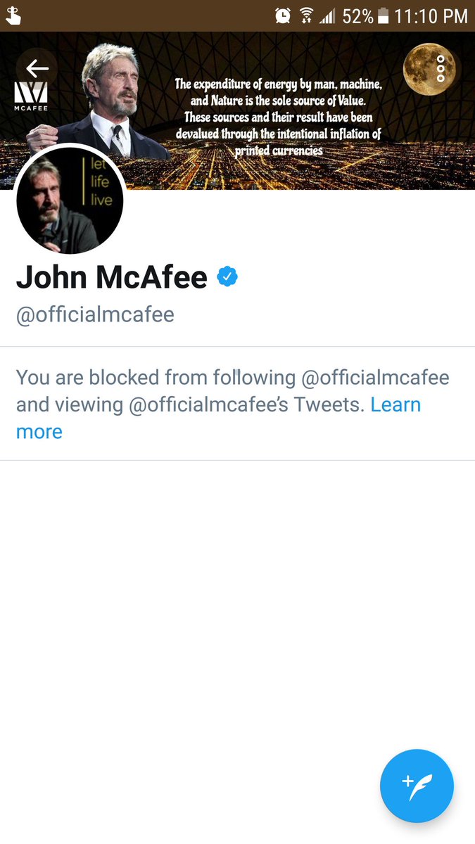 exist34551199's tweet photo. @officialmcafee Blocked by mcaffee for calling out his latest pump as a centralized scam set for McAfee inevitable failure 

#ExposingMcAfee 
@ExposingMcAfee 
#crypto
#scam https://t.co/BAfhim81n7