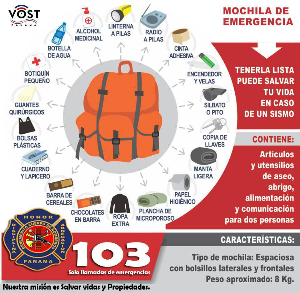 Está mochila puede salvar tu vida o la de tu familia! Has un plan familiar de emergencia. Recuerda, Cuidarte #NoEsUnJuego #FTCAyuda @SIMINGOB @MinGobPA <a href="/rubiocarlosE/">Carlos Eduardo Rubio</a>