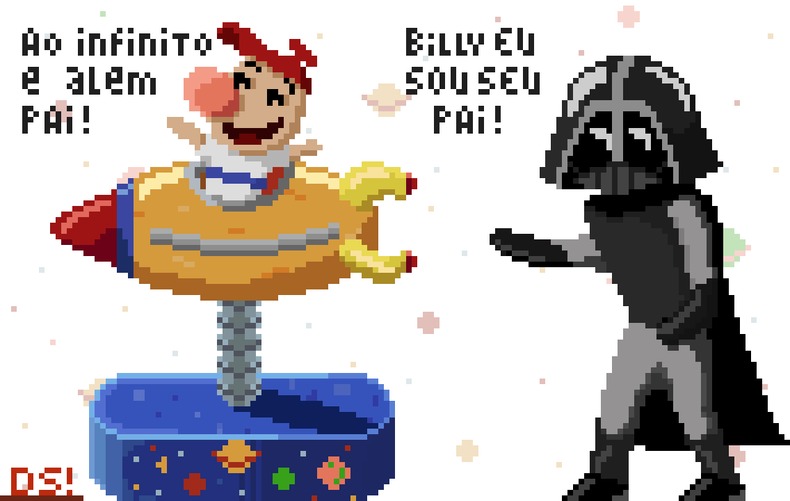 allannds07's tweet photo. Billy in a spring rider for my father. I like a lot Billy, and thats my nickname in my family. The second image is a gift attempt for my father. I hope you all like it.
#pixelart #vacaroxa #ds #billy #pixel #springrider #Startwars  #darthvader #fanart https://t.co/Nf2jvbegbN