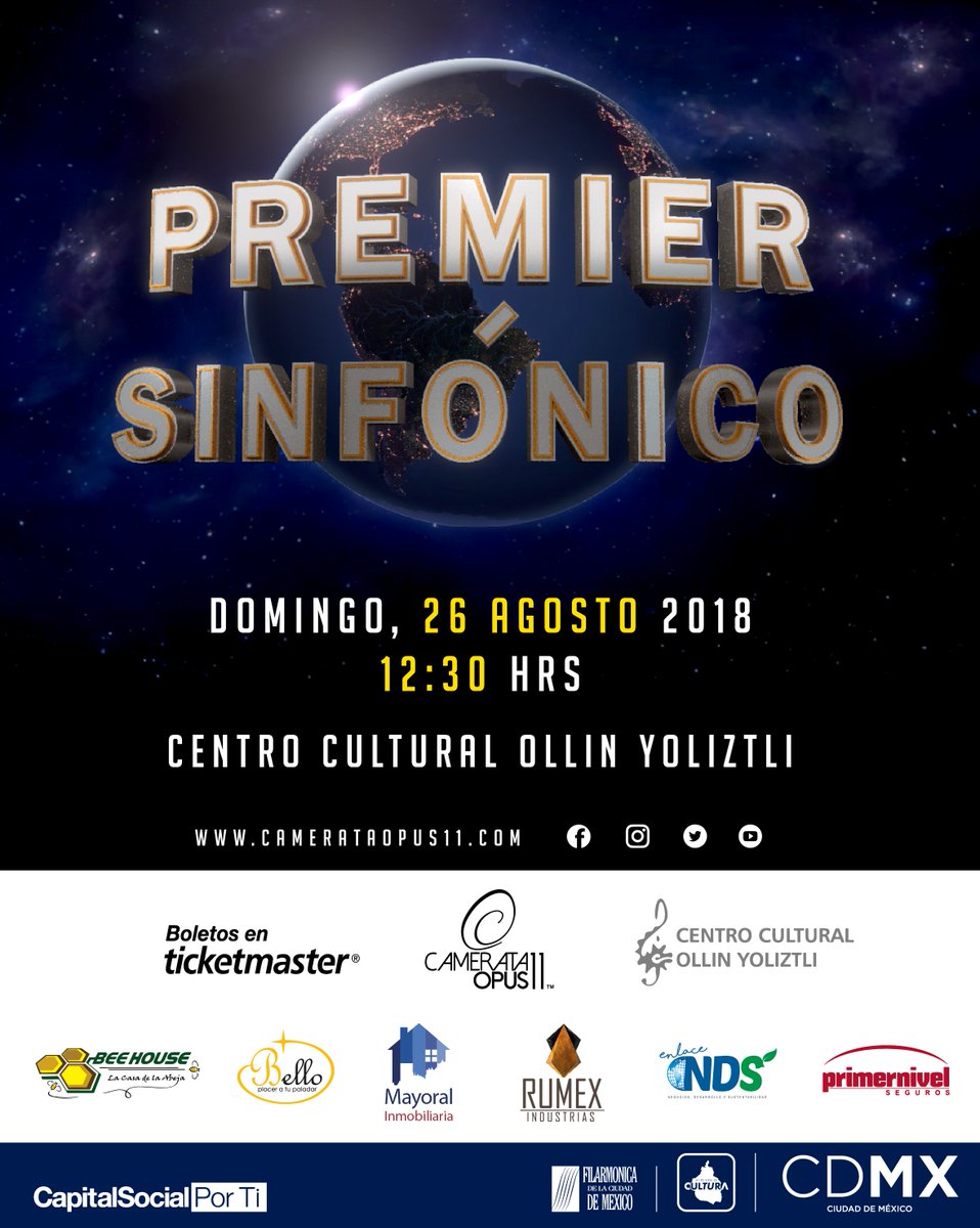 camerataopus11's tweet photo. Harry Potter, Piratas del Caribe, Señor de los Anillos, Jurassic Park, Star Wars, Volver al Futuro.. ¡entre otras más!
Boletos en Ticketmaster: https://t.co/Q5cRlBjGrp
#musicadepeliculas #soundtracks #opus11 #CDMX https://t.co/2Yu1pPc55s