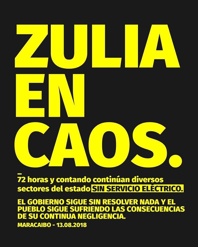 Intro_mcbo's tweet photo. La crisis continua, la falta de información se extiende por el estado, el cansancio se convierte en el pan de cada día, la comida comienza a dañarse y la falta de energia eléctrica sigue su conteo eterno, así se encuentra gran parte del #Zulia y #Maracai… https://t.co/XyqZzy2Fru https://t.co/isSYPp7gZv