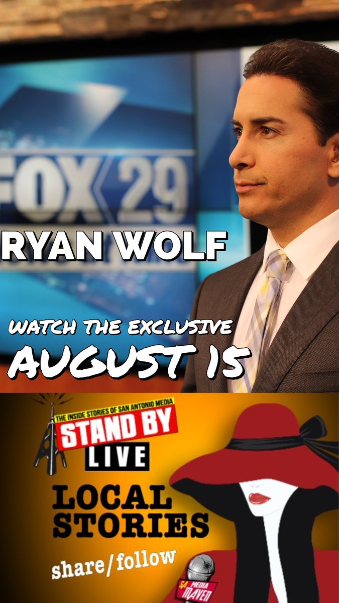 SAMediaMaven's tweet photo. WATCH KABB FOX29 News Anchor, Ryan Wolf, and I BREAK the mold and CHALLENGE the norm AUGUST 15. JOIN US, as I go where no other media reporter or columnist has ever gone before! @ryanwolf @KABBFOX29 @StandByLiveSA  #sanantonio #samediamaven #breakingthemold https://t.co/2eGqZn6L7b