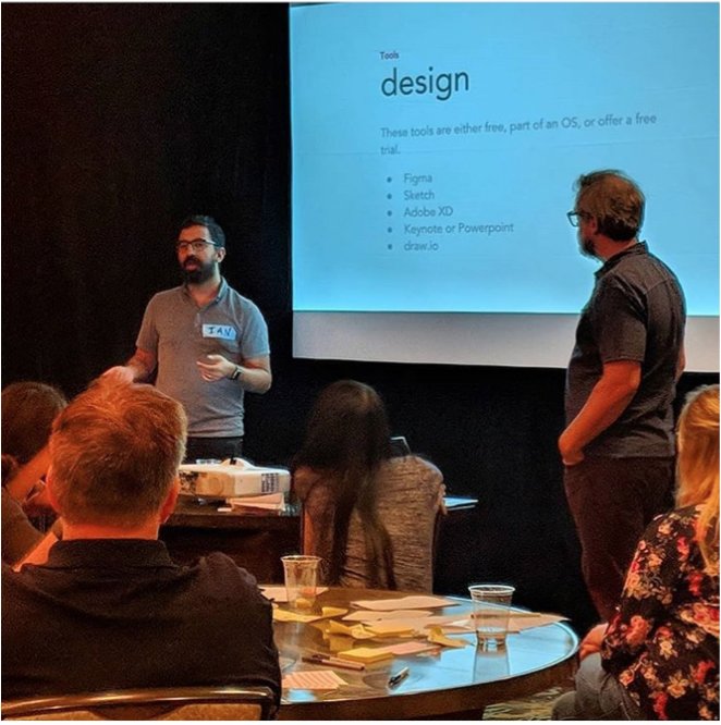 jbosworth's tweet photo. If anyone from @usonesinbetween's and my session @CodeOnTheBeach wants it, here's our #DesignSprint deck with lots of delicious links in it – https://t.co/gxi6olYApX #CotB2018 https://t.co/H1dyp4C9YG
