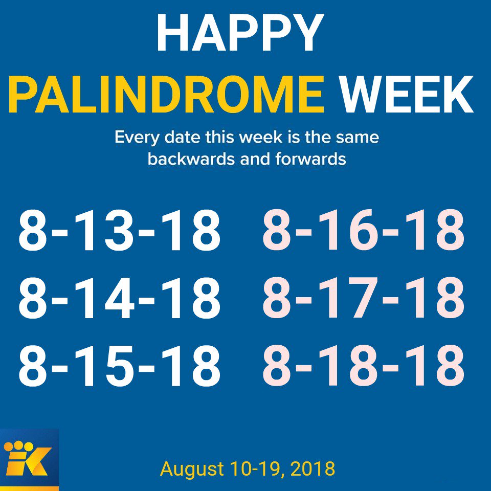 KING5Seattle's tweet photo. Happy Palindrome Week! 🤓 https://t.co/B0BbQ03jeV