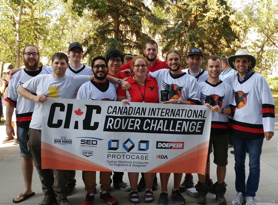CUSpaceRobotics's tweet image. Thus concludes the 2017-18 competition season! 24/95 at URC and 3/11 at CIRC!
Thank you to all of our sponsors including @CarletonU_Eng @mycses, CUESEF, @ProtocaseInc, JST, @AndersonPowerP, @solidworks, @altiumdesigner, KHK-USA, @MDA_maxar, and @cusaonline.
