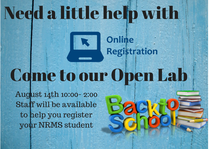 Maverick Family come out tomorrow August 14 from 10:00 - 2:00 to get some assistance in registering your NRMS student. <a href="/carlsnider/">Carl Snider</a>