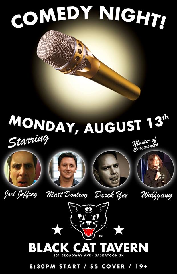 SundayStruggle's tweet photo. Black Cat Tavern Comedy is tonight. Doors at 8 and admission is $5. This post isn't funny because I don't want to steal all the thunder of this show. #yxe #comedy #sask #standupcomedy #saskatoon https://t.co/Xd7IyQqc1O