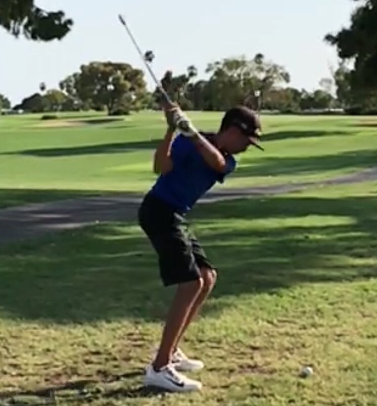 CVJagsMGolf's tweet photo. First match of the year @Palmbrook_CC. Our number 1, on number 8 from 95 yards. @CVJagsMGolf https://t.co/V3BRY08Iui