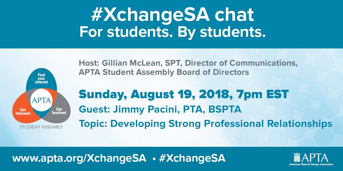 August #XchangeSA is THIS SUNDAY at 7PM EST!! You're not going to want to miss @jjpacinipta discussing how to build a great PT/PTA relationship!! Tag friends and ask questions now! Live link: bit.ly/2kq0e2a