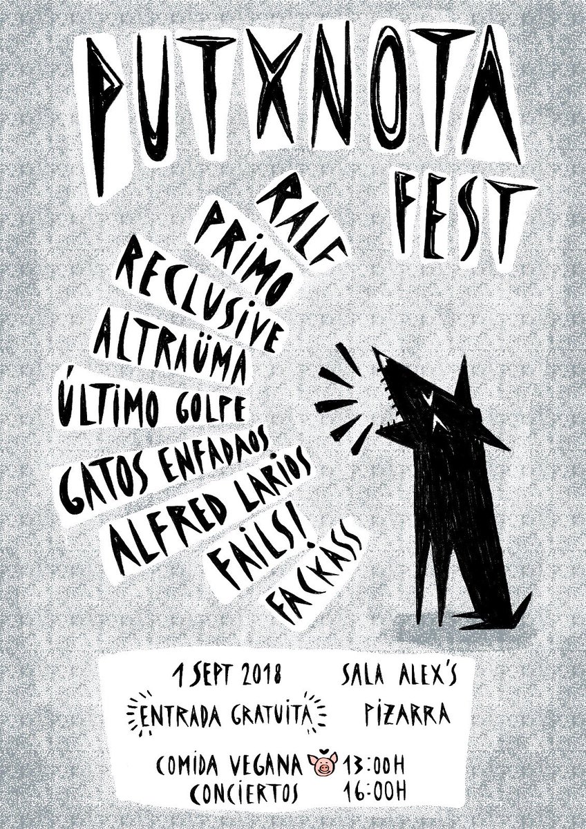 mplcbooking's tweet photo. Quejarse en internet no sirve de nada. Las cosas se resuelven poniendon esfuerzo y empeño. Así nace el PUTXNOTA Fest: un festi benéfico para recaudar fondos para la creación de un Centro Social Autogestionado en Málaga. 

Toda la info. 
https://t.co/KYaVv4Qtyt https://t.co/BVUtRxG4KX