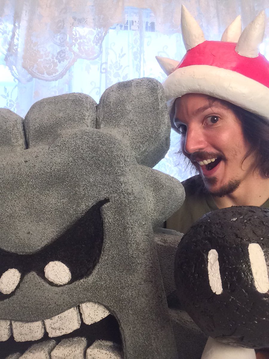 AnimatedTom's tweet image. For my stream tomorrow, I'm going to be kicking off a 'series' called "Mario Makerer" where I make props from the Mario franchise- how I think them to be in real life, or just fun things to make! #Mario #MarioMaker #thwomp #bobomb #shellmet