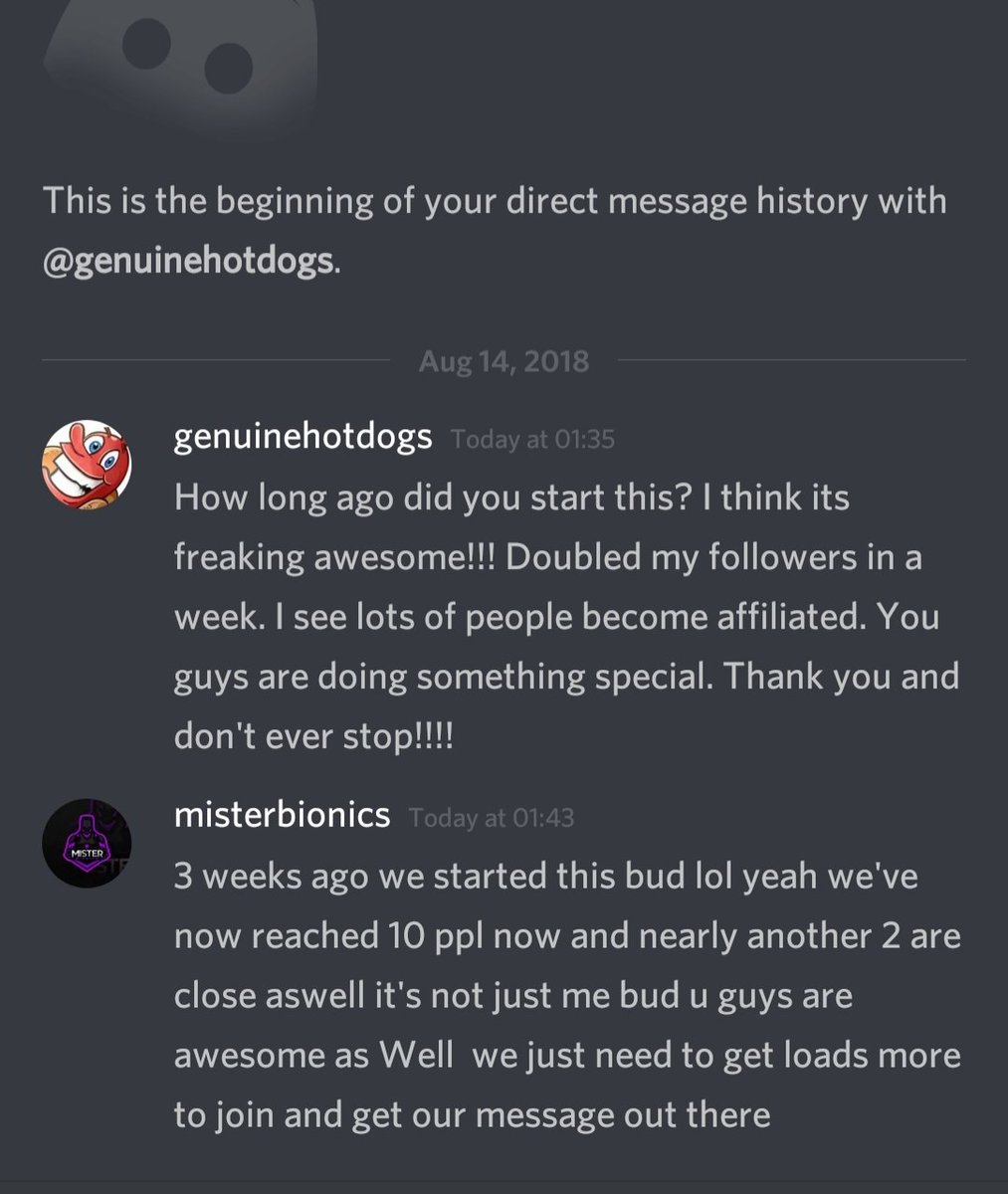 MrTDW_'s tweet photo. When one of your members send you this it means the world that we are helping so many  #gamersavenue #SupportSmallStreamers https://t.co/IYNbIVqoP6