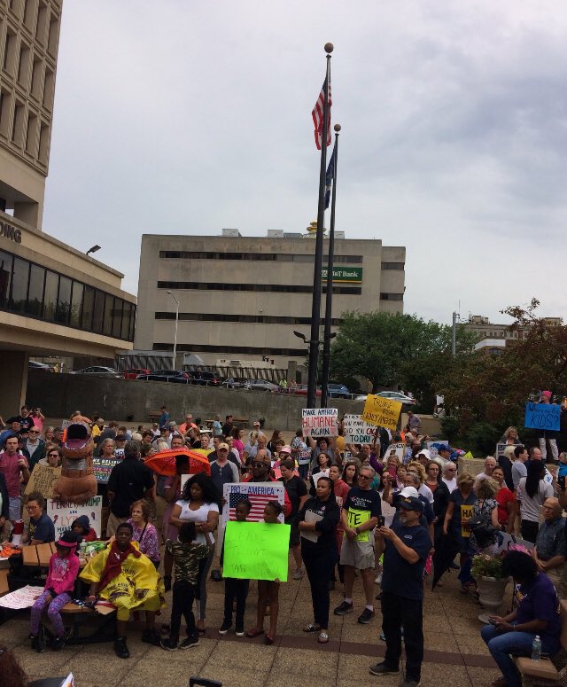IndivisibleMV's tweet photo. Which one is the Trump/Tenney crowd and which is the #epicNY22protest? https://t.co/3m17d9S7Fx