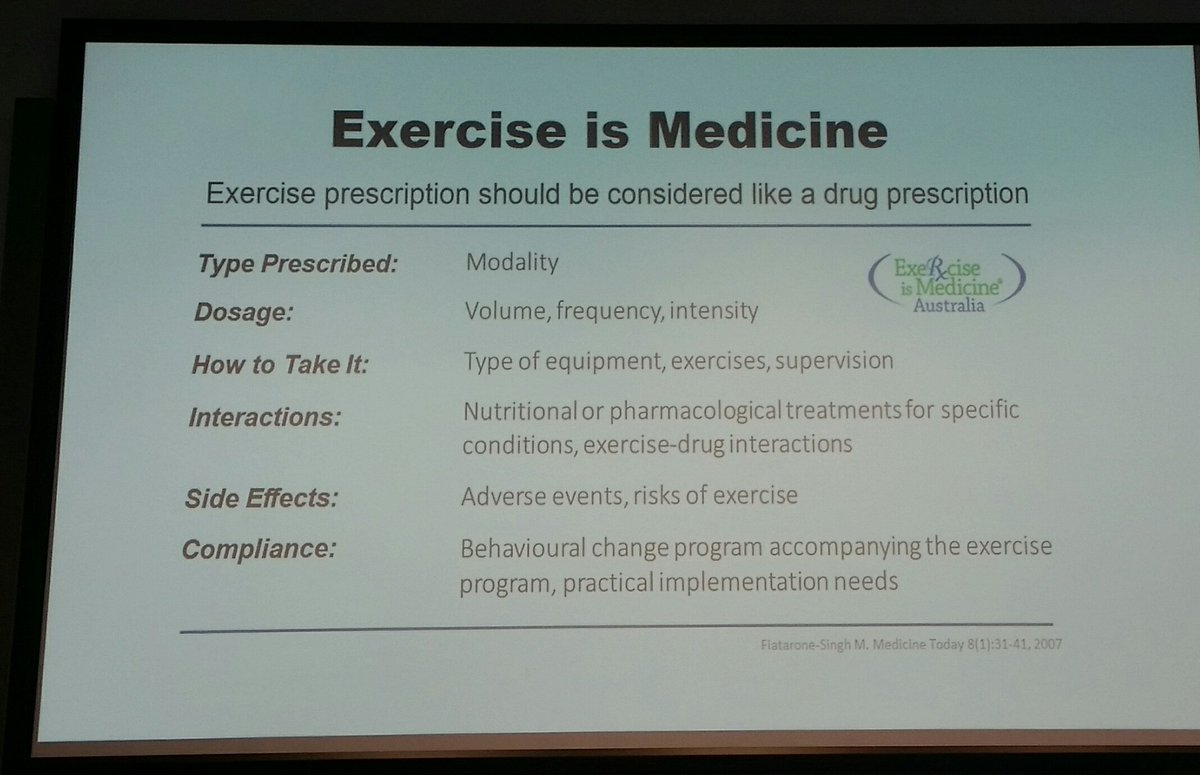 Prof Robin Daly: doctors should stop advising people 'to be more active' to improve musculoskeletal health. Instead exercise should be prescribed like medicine. Be specific!