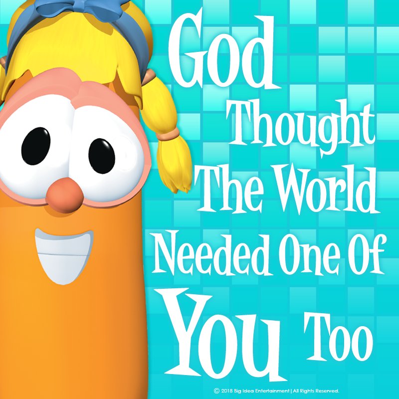 VeggieTales's tweet photo. How cool is it that?

#MondayThoughts #You #God #Life #VeggieTales https://t.co/qdeMtSAIne