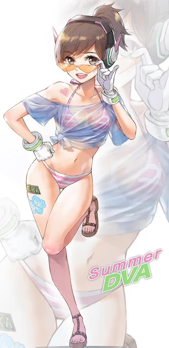 Dvaちゃんのサーマー格好を書いてみた!
#オーバーウォッチ #Dva #Overwatch #OverwatchFanart 