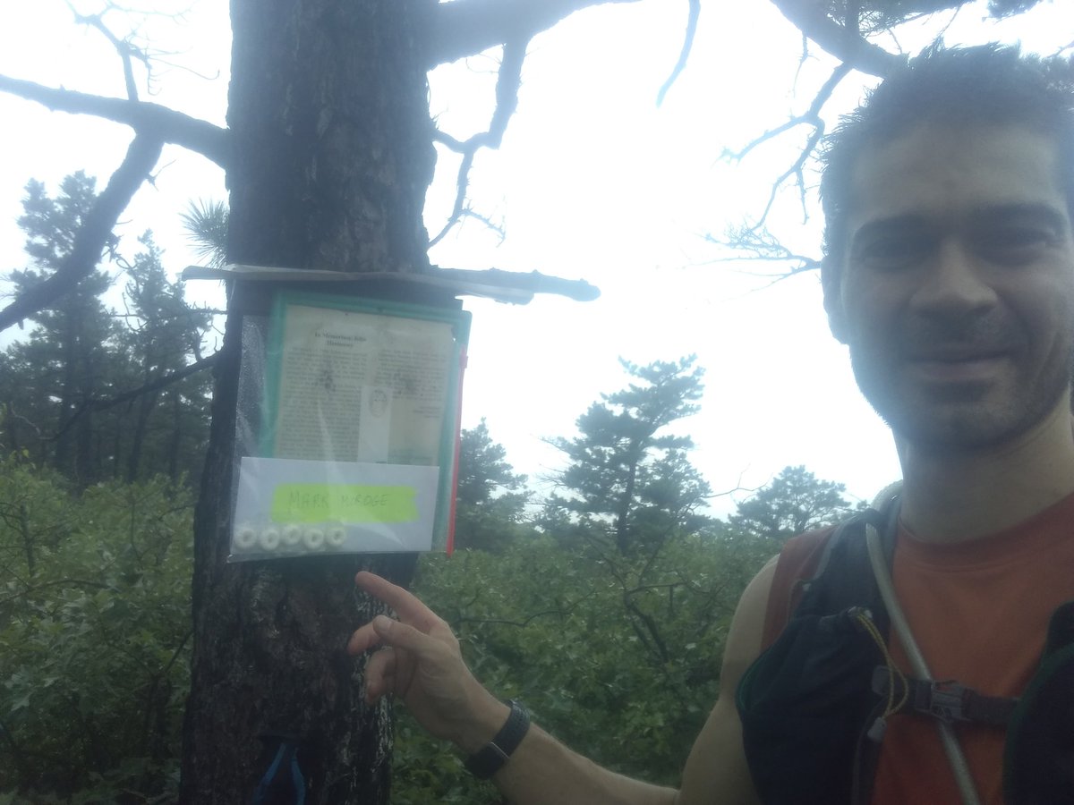 MarkMoroge's tweet photo. What a special surprise just before Roosa Gap fire tower. Thank you Cindy for your kind words! https://t.co/mYJwShJdDR