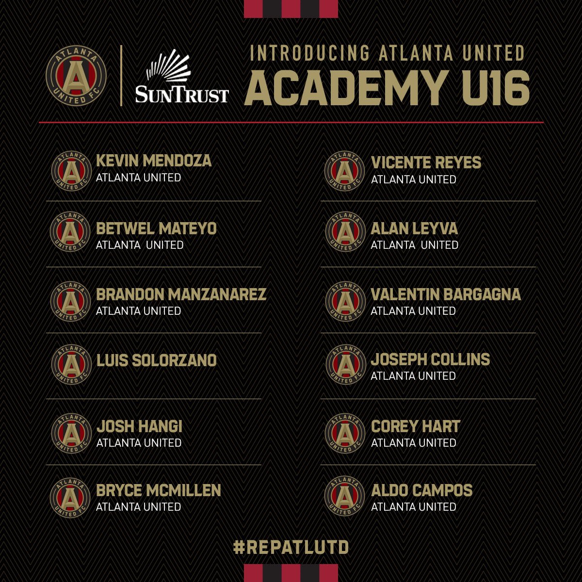 AcademyATLUTD's tweet photo. Introducing our U-16 Academy Team! π΄β«οΈ #REPATLUTD https://t.co/YhEGJUnPIm