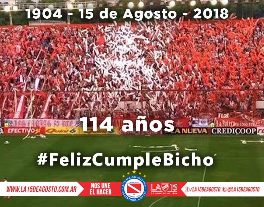 La15DeAgosto's tweet photo. #AAAJ #FelizCumpleBicho https://t.co/Pl4xdw0uKB