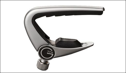 premierguitar's tweet photo. We recently checked out @G7thCapos' Newport 12-String Capo—a clever compensated string pad improves intonation: https://t.co/HEciqjrz4L https://t.co/kfitZHIw1p