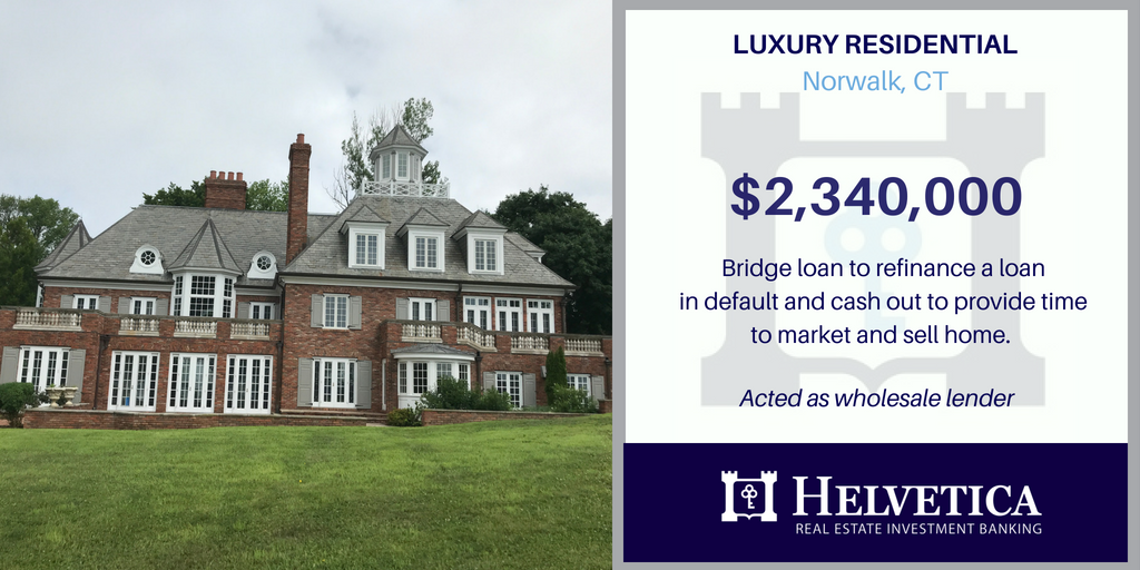 JUST FUNDED | 2.34 MILLION LUXURY RESIDENTIAL BRIDGE LOAN IN NORWALK 
Our Loan Products hubs.ly/H0dnv1v0
>#credit challenges
>bank turn-downs
>quick closings
>no income documentation
>#1031X funding
>#CRE and Investment properties
>nationwide 
#commercialmortgage