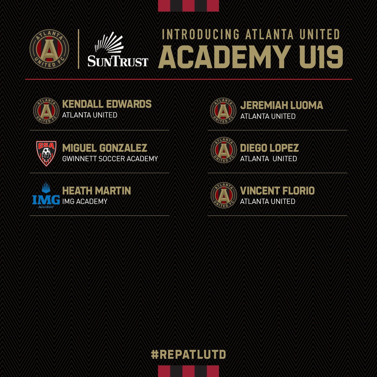 AcademyATLUTD's tweet photo. Introducing our U-19 Academy Team! π΄β«οΈ #REPATLUTD https://t.co/t7vhd11BeN