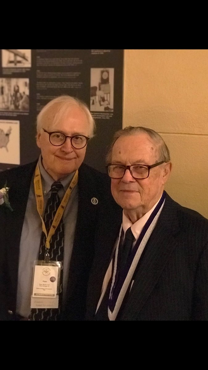 DennyMarchiori's tweet photo. ⁦@palmercollege⁩ Florida campus President Peter Martin (l) celebrating 50 yr anniversary of his graduation from Palmer with President Emeritus Don Kern (r) who spoke at the event https://t.co/dtYEr1DRSV