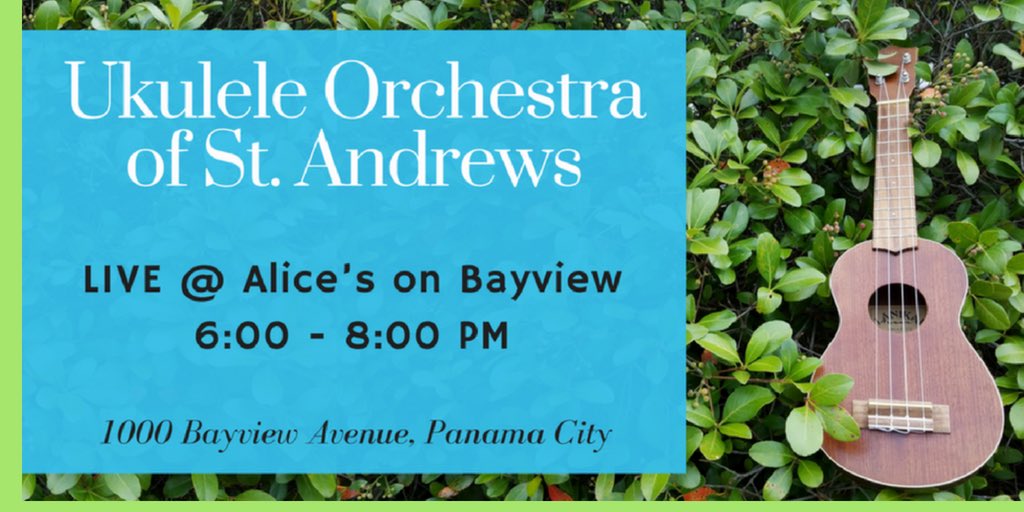 Wednesday, August 15 we’ll be playing at Alice’s on Bayview in beautiful St. Andrews.  Come on out and see us and have some great food and drinks too.  

#UOSA #UkeLife #StAndrewsUkes
