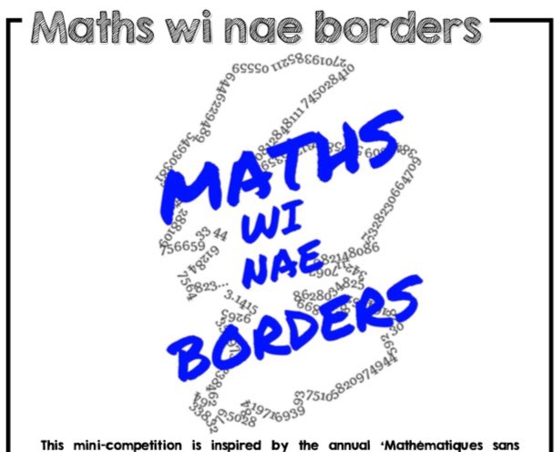 MathsWNBorders's tweet photo. The Maths Week Scotland 2018 website is live...there’s going to be loads happening. 

And we’re all set for the second-ever ‘Maths wi nae Borders’ competition...! 

Should be a belter! 

https://t.co/erC2FwT4Jh  

#MathsWeekScot #MathsWiNaeBorders https://t.co/R5vae8VjgH