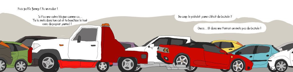 Embouteillage ! #9 lemondedeguzzi.fr/2018/08/14/emb…