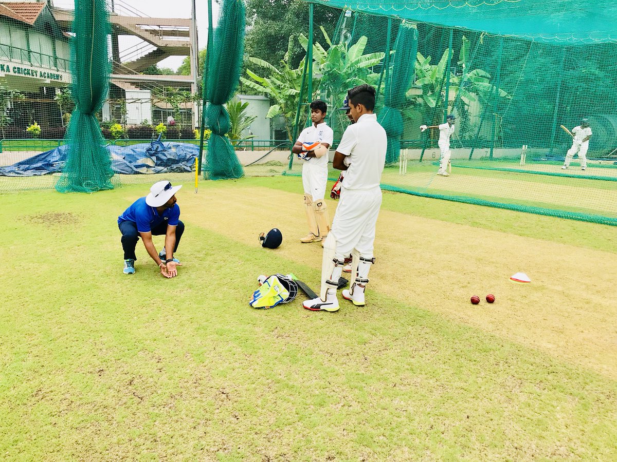 ajratra's tweet photo. Well played Qamran Iqbal, Saurav Paul n Shresht Sagar for scoring unbeaten half century in Practice Match. #ajayratra #coach #nca #indiau19 #practisematch @BCCIdomestic https://t.co/evss6R977Y