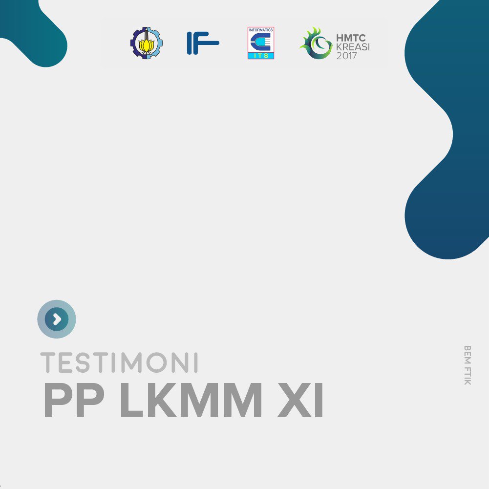 hmtc_its's tweet photo. [TESTIMONI PP LKMM XI #1]

Masih belum yakin untuk ikut berpetualang? Simak testimoni dari pemandu Infinity yang satu ini!

#comingsoon
#PPLKMMXIFTIK
#BEMFTIK
#ITSSurabaya https://t.co/BoA4IXfAQn