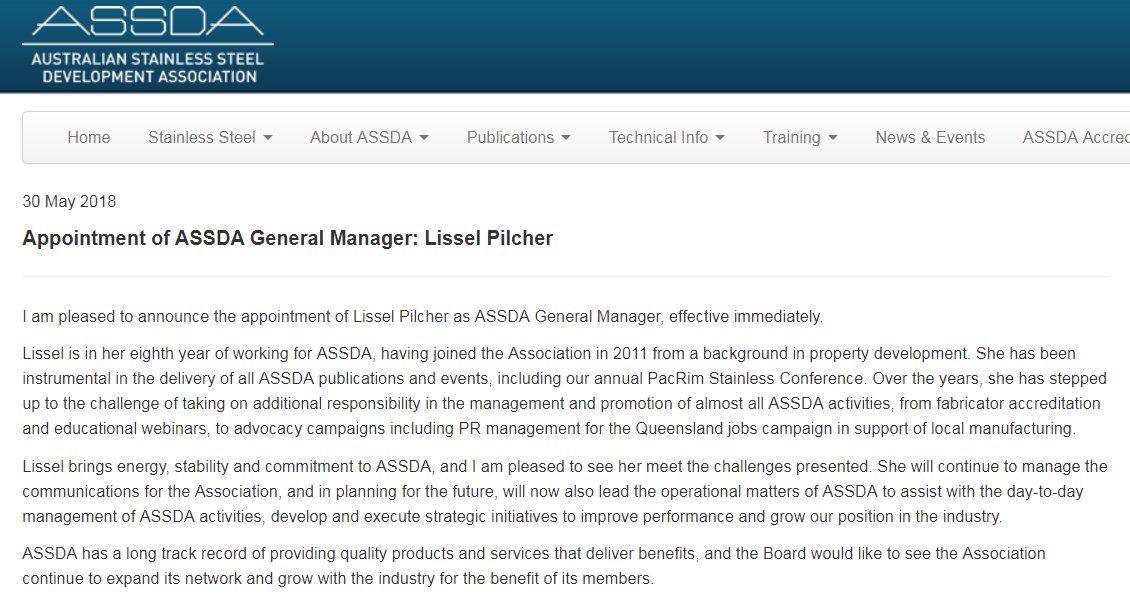 NZHERA's tweet image. Through our affiliation with #NZSSDA we'd like to let our members know their sister organisation in OZ, #ASSDA has announced the appointment of a new GM - Lissel Pilcher. It'll be great to see a new leadership style, #diversity &amp;amp; internal growth supported! bit.ly/2nDzIWC