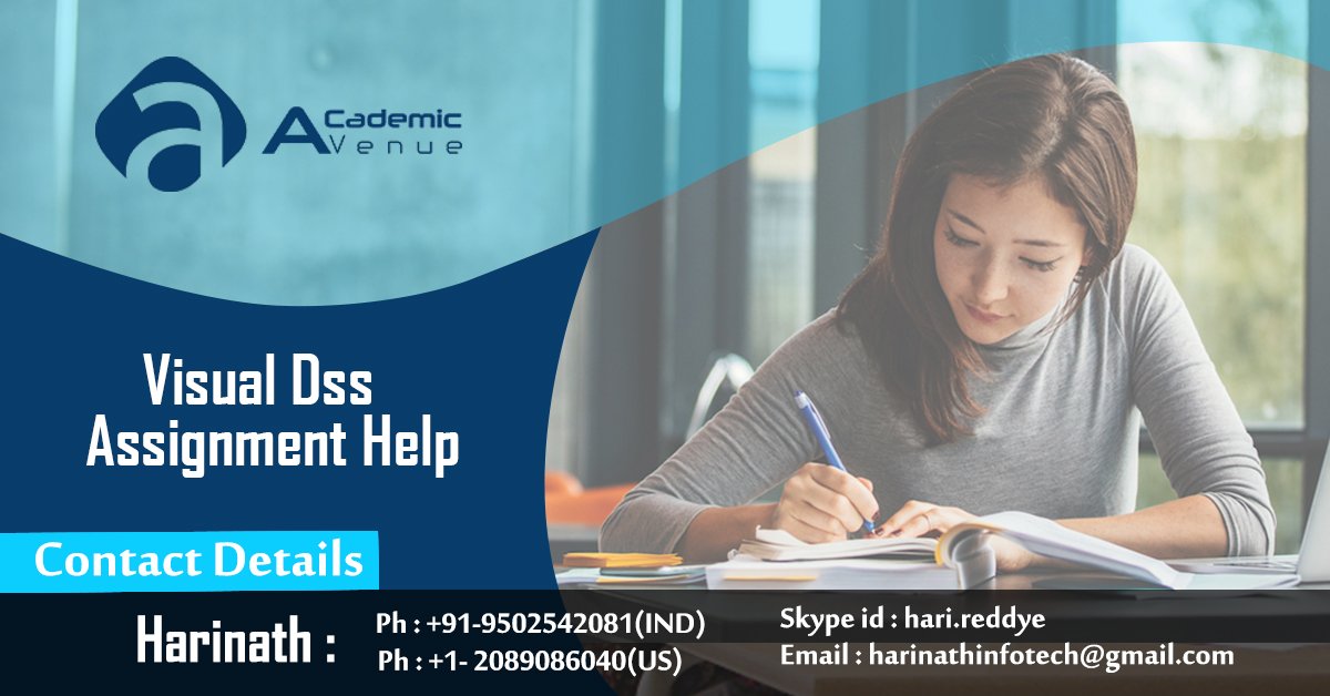 academic_avenue's tweet image. tinyurl.com/yc3h3376
#AcademicAvenue provides Visual DSS Assignment Help for students. Our Assignment help tutors are experts in giving you best assignment solutions.
#VisualDssAssignmentHelp
#ProfessionalAssignmentWritingServiceHelp