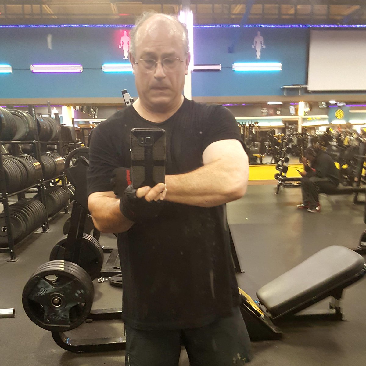 KirkShelton4's tweet photo. Me after 230 kettlebell snatches with 53 lbs.that equates to 12,031 lb or 6 tons lifted https://t.co/j4eww8jIqa