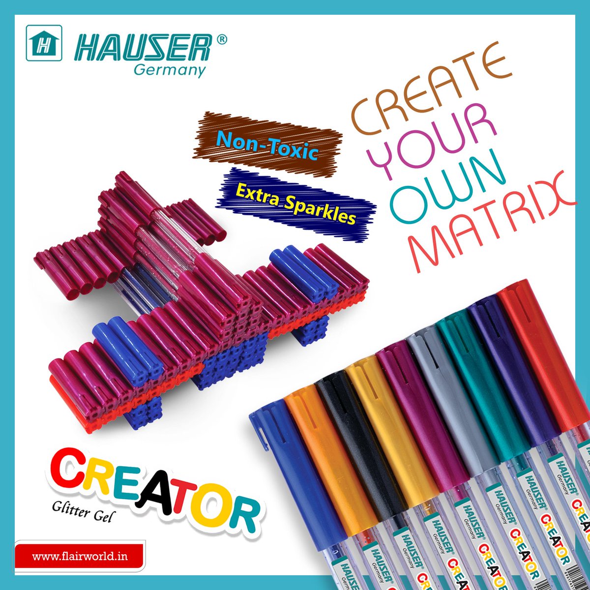 flairworld_'s tweet photo. Passion and Creator is all what you need.😎
#makeyourownmatrix #flairworld #flairpens #creativity #extrasparkles #nontoxic #hausergermany #glittergel #creatorpen#glitterpens https://t.co/nPd7Bs4QrB