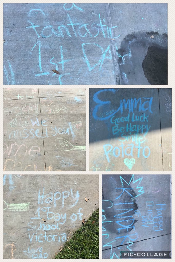 What an awesome way to welcome students back to school...walking in to message left by their parents. #pachappa elementary #rusdlearns