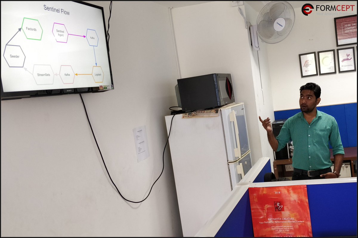 FORMCEPT's tweet image. #INSIDE_FORMCEPT

Last Friday, we had a BoF Session by Anil where he talked about #LogAnalytics and how it is applied in #MECBOT and Sentinel components. FORMCEPT&apos;s Sentinel offers #RealTime #LogAnalysis and is capable of collecting, correlating, and analyzing machine #data.