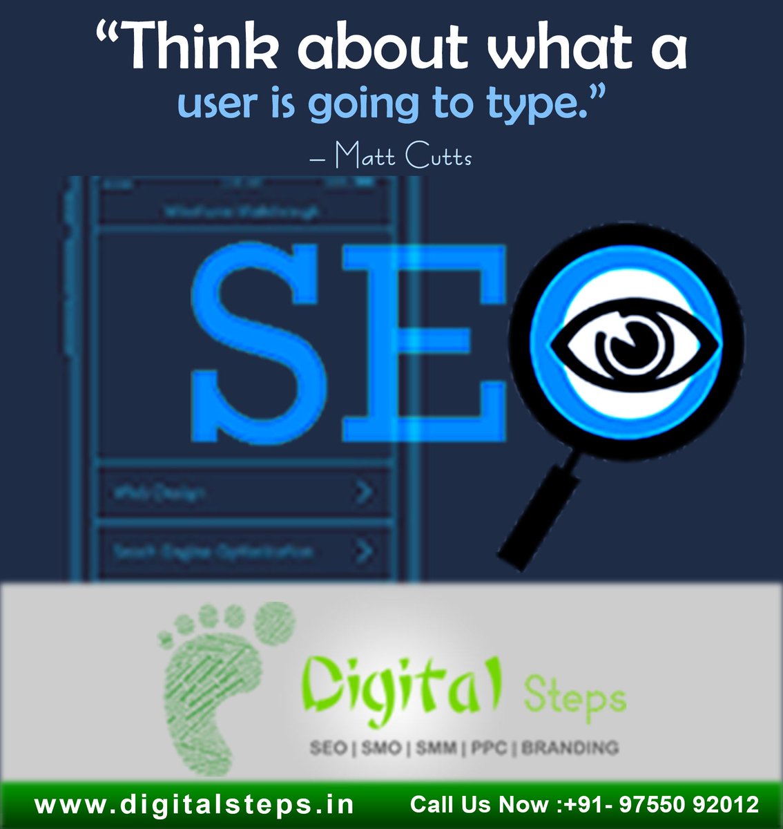 digitalstepsin's tweet image. “Think about what a user is going to type.” – Matt Cutts 

Get best tips for digital marketing, social media and SEO visit at : digitalsteps.in

#DigitalSteps  #DigitalMarketingIndia #digitalmarketingagency #SEOCompany  #SEO  #SEOAgency #SEOTips