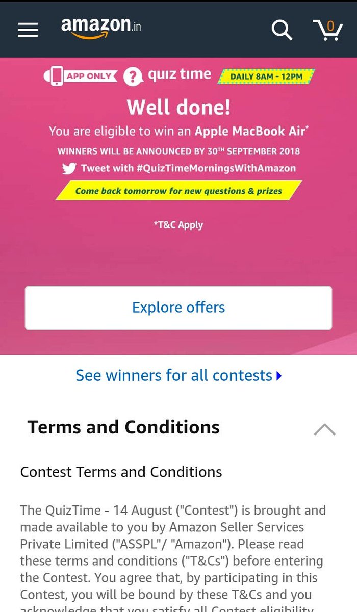Sunny____123's tweet image. All done! 
#QuizTimeMorningsWithAmazon  #amazonappQuiz