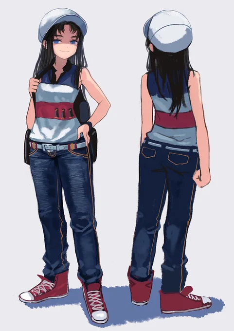 >windowさんの街歩きの女の子めちゃくちゃ可愛いので全身絵が見てみたいです!これからも頑張ってください!! https://t.co/dwRBX41GSJ #odaibako_WindOrche

ありがとうございます、自分としてもとても気に入っています。
全身こんな感じです。身長は 165~170cm くらいのイメージです。 