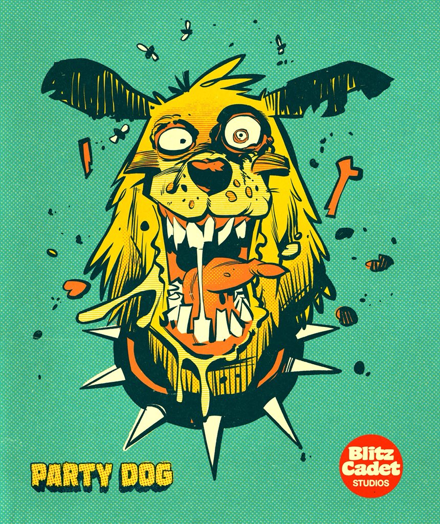 blitzcadet's tweet image. 💥💥These limited edition PARTY DOG shirts are only available for a few more days!! 4 shirt colors! Do it up🍻   Twincitytees.net/blitz_cadet