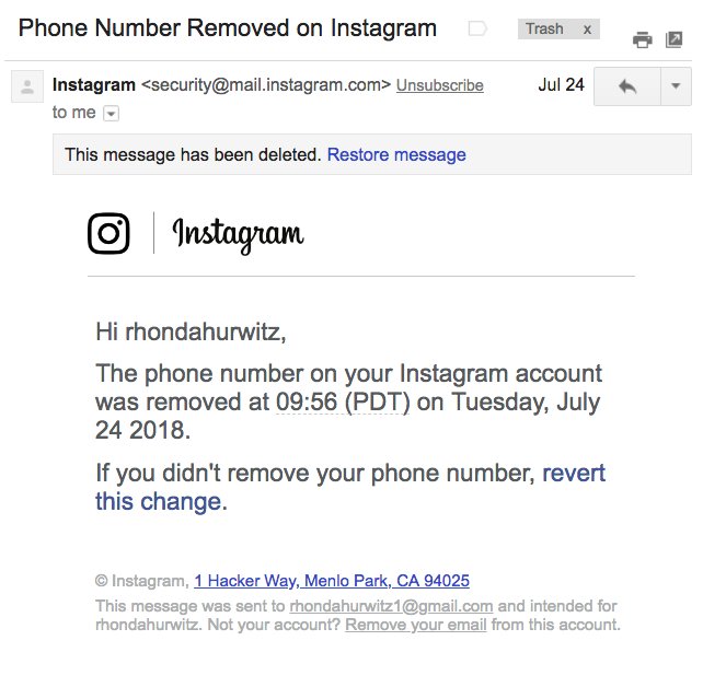RhondaHurwitz's tweet photo. Here are the emails that I got from you ... but unfortunately the links to 'revert this change' don't work! https://t.co/xe1Hp4Gp62