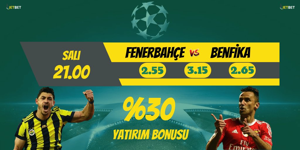 JetBetTR's tweet photo. 🏆Şampiyonlar Ligi🔥

%30 Yatırım Bonusu! 

Yeni Üyelere 15 TL Deneme Bonusu

🎁Takip et, Beğen, RT yap - Üyelik Linki⬇️

➡️https://t.co/xeYn8cwRtX 

#bet #bahis #iddaa #tahmin #futbol #spor #kupon #Kazan #canlibahis #gununkuponu #bahisno1 #fenerinmacivar #Fenerbahce https://t.co/JAZmVbllPk