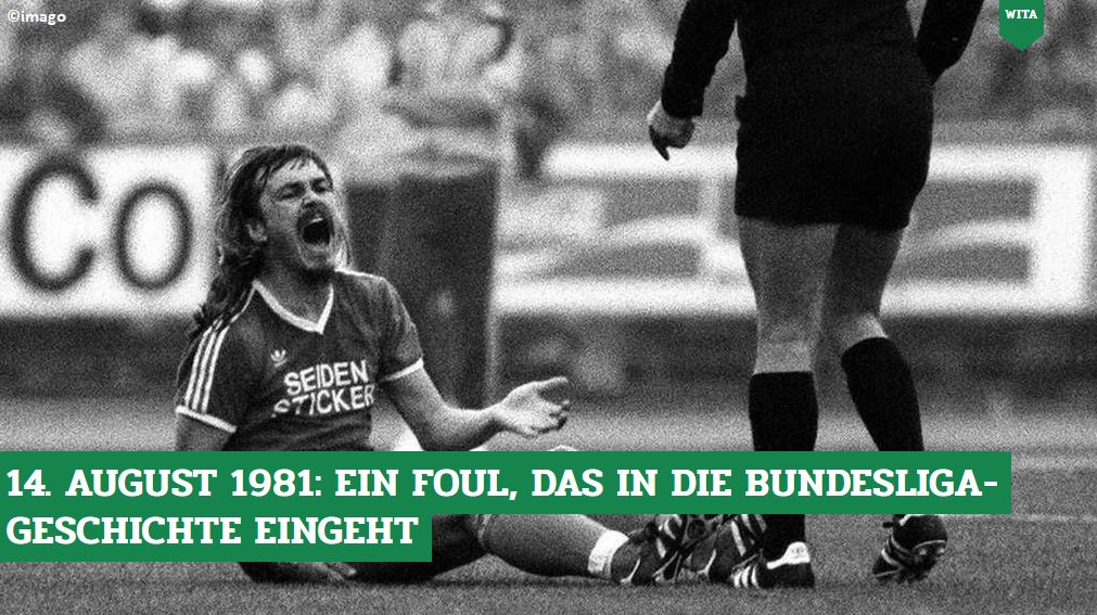 DeichStube's tweet photo. Autsch! Norbert #Siegmann traf Ewald #Lienen heute vor 37 Jahren in einem Zweikampf am Oberschenkel. Seine Stollen hinterließen eine offene Risswunde. 👉 https://t.co/LFxvpob3Wz
#Werder #Wistorie @wistorie #Wita https://t.co/47LWCwAs49