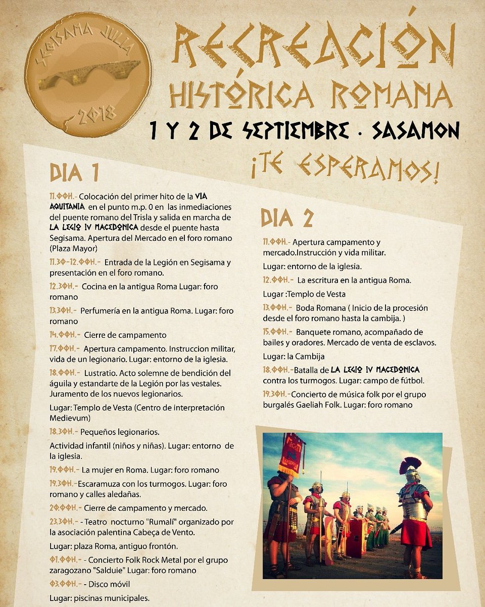 Una de romanos! Para descubrir nuestra #viaaquitania @segisamajulia a organizado un fin de semana en #sasamon que no te puedes perder. #caminoasantiagodecompostela #unaderomanos #findecultural #notelopuedesperder #venavisitarnos