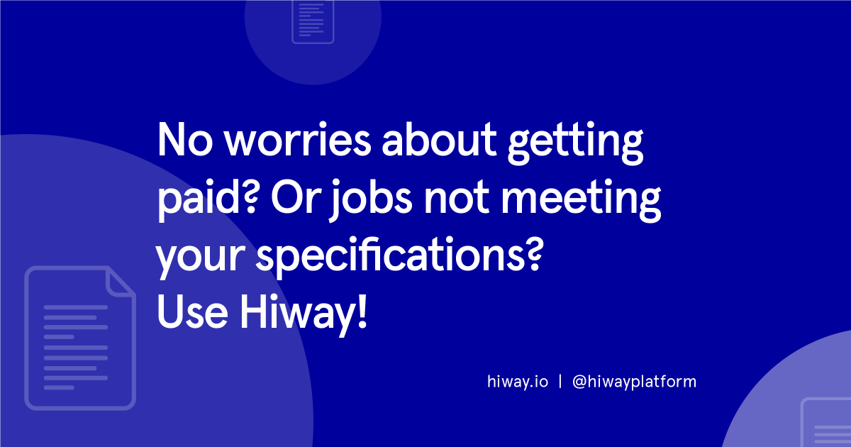 Most job offering platforms get derailed and lack variety due to their #centralized structure and the limited amount of #businesses and #workers on it. #Hiway is building a network of blockchain companies that will meet demands through #blockchain technology and #smartcontracts