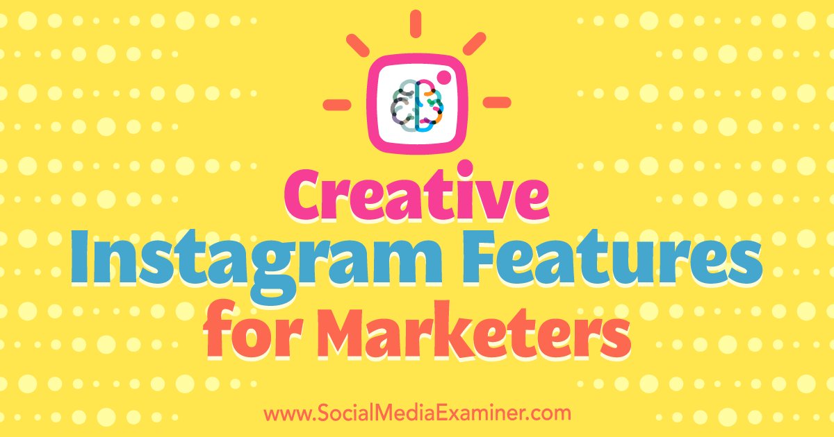 STALLIONPROPLLC's tweet image. Creative Instagram Features for Marketers 
 socialmediaexaminer.com/instagram-feat…